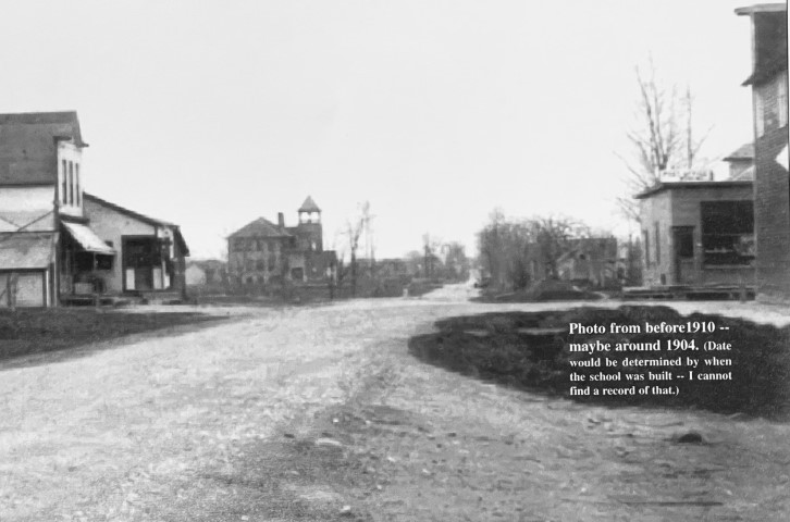 Photo from before 1910 -- maybe around 1904. (Date would be determined by when the school was built -- I cannot find a record of that.)